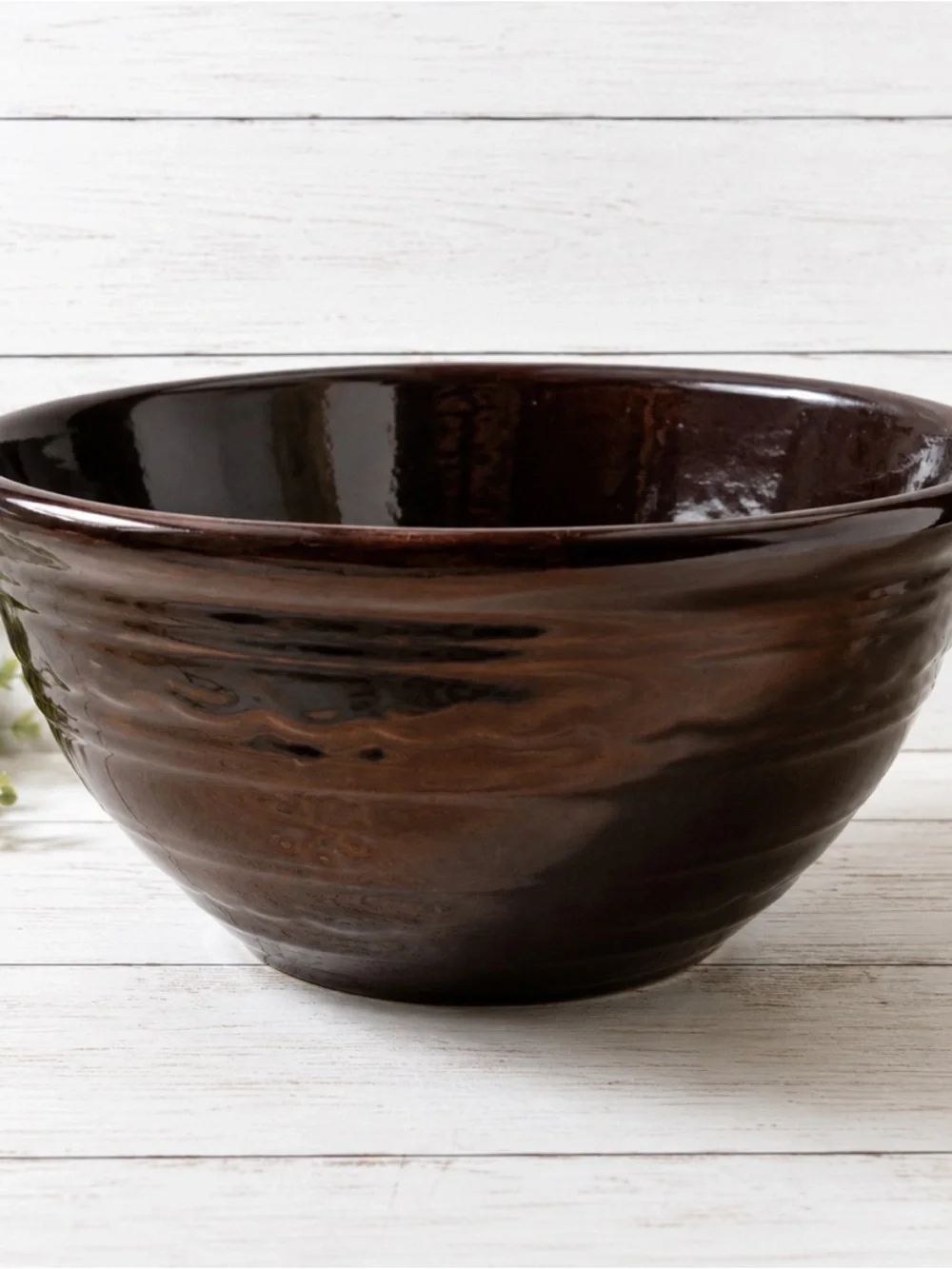 Brown Ceramic Serving Bowl - Elegant Home Dining Marcrest Stoneware